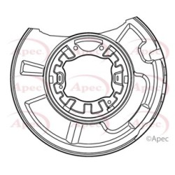 Brake Disc Splash Panel APEC ASG1017 OE Ref 2304201444