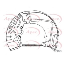 Brake Disc Splash Panel APEC ASG1022 OE Ref 34116767647