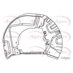 Brake Disc Splash Panel APEC ASG1023 OE Ref 34116767648