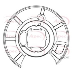 Brake Disc Splash Panel APEC ASG1024 OE Ref 34216760853