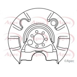 Brake Disc Splash Panel APEC ASG1039 OE Ref 191615611D