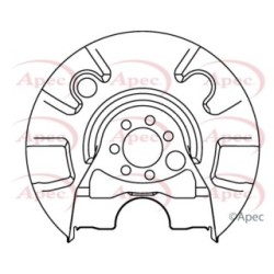 Brake Disc Splash Panel APEC ASG1040 OE Ref 191615612D