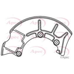 Brake Disc Splash Panel APEC ASG1044 OE Ref 1J0615312A