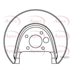 Brake Disc Splash Panel APEC ASG1046 OE Ref 1J0615612D