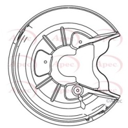 Brake Disc Splash Panel APEC ASG1048 OE Ref 1K0615612P