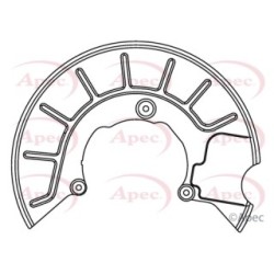 Brake Disc Splash Panel APEC ASG1049 OE Ref 1K0615311F