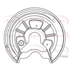 Brake Disc Splash Panel APEC ASG1051 OE Ref 1K0615611AB