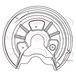 Brake Disc Splash Panel APEC ASG1052 OE Ref 1K0615612AB