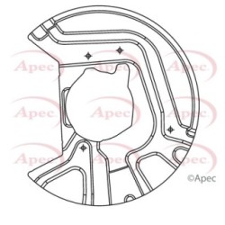 Brake Disc Splash Panel APEC ASG1072 OE Ref 34113411872