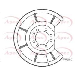 Brake Disc Splash Panel APEC ASG1096 OE Ref 3M512K317AD