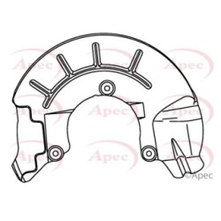 Brake Disc Splash Panel APEC ASG1144 OE Ref 6R0615312A