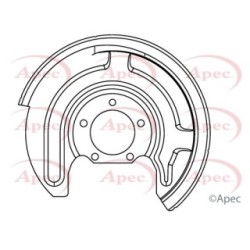 Brake Disc Splash Panel APEC ASG1155 OE Ref 8E0615611C APEC