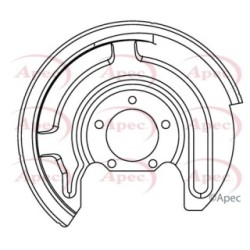 Brake Disc Splash Panel APEC ASG1156 OE Ref 8E0615612C