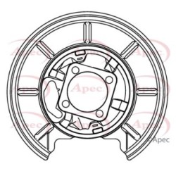 Brake Disc Splash Panel APEC ASG1165 OE Ref A1694230120