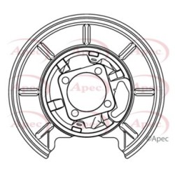 Brake Disc Splash Panel APEC ASG1166 OE Ref A1694230220