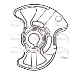 Brake Disc Splash Panel APEC ASG1167 OE Ref A2034200144