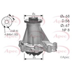 Engine Cooling Water Pump APEC AWP1303 OE Ref 602 200 01 20
