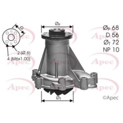 Engine Cooling Water Pump APEC AWP1357 OE Ref 6052000120