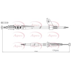 Handbrake Cable APEC CAB1002 OE Ref NC1044410A