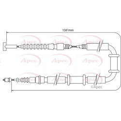Handbrake Cable APEC CAB1007 OE Ref 60626919