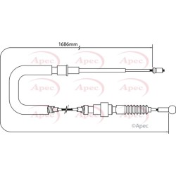 Handbrake Cable APEC CAB1011 OE Ref 1J0609721AC
