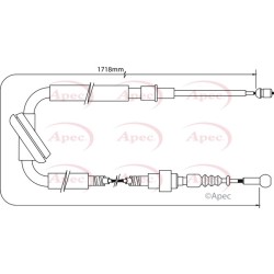 Handbrake Cable APEC CAB1012 OE Ref 8E0609722AG