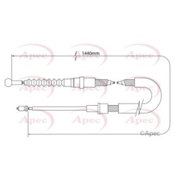 Handbrake Cable APEC CAB1014 OE Ref 1K0609721BB