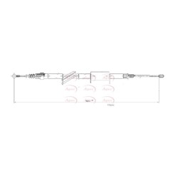 Handbrake Cable APEC CAB1018 OE Ref 8N0609721G