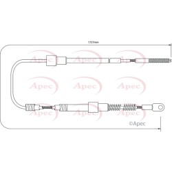 Handbrake Cable APEC CAB1020 OE Ref 34411158421