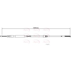 Handbrake Cable APEC CAB1022 OE Ref 34411165021