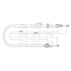 Handbrake Cable APEC CAB1026 OE Ref 1384688