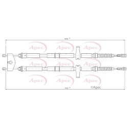 Handbrake Cable APEC CAB1027 OE Ref 1502610