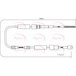 Handbrake Cable APEC CAB1029 OE Ref 34411163276
