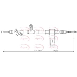 Handbrake Cable APEC CAB1031 OE Ref 50505371