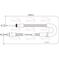 Handbrake Cable APEC CAB1033 OE Ref 4745X9