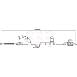 Handbrake Cable APEC CAB1037 OE Ref 4745Y2