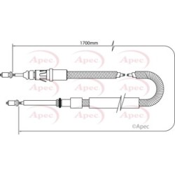 Handbrake Cable APEC CAB1041 OE Ref 474616