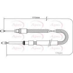 Handbrake Cable APEC CAB1042 OE Ref 9643240880