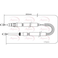 Handbrake Cable APEC CAB1046 OE Ref 474620