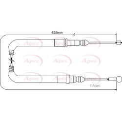 Handbrake Cable APEC CAB1048 OE Ref 474656