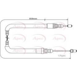 Handbrake Cable APEC CAB1051 OE Ref 474635