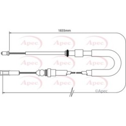 Handbrake Cable APEC CAB1052 OE Ref 4745R5