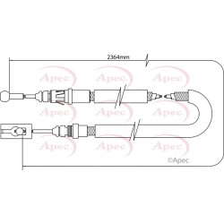 Handbrake Cable APEC CAB1054 OE Ref 1487274080