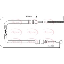Handbrake Cable APEC CAB1055 OE Ref 474619