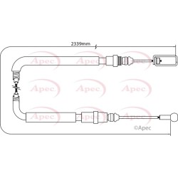 Handbrake Cable APEC CAB1056 OE Ref 4745Y7
