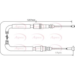 Handbrake Cable APEC CAB1057 OE Ref 1400204180
