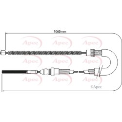 Handbrake Cable APEC CAB1060 OE Ref 4745F2