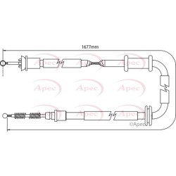 Handbrake Cable APEC CAB1065 OE Ref 51784534