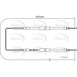 Handbrake Cable APEC CAB1066 OE Ref 1307963080