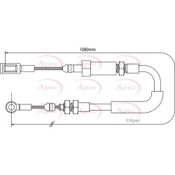 Handbrake Cable APEC CAB1068 OE Ref 1330066080